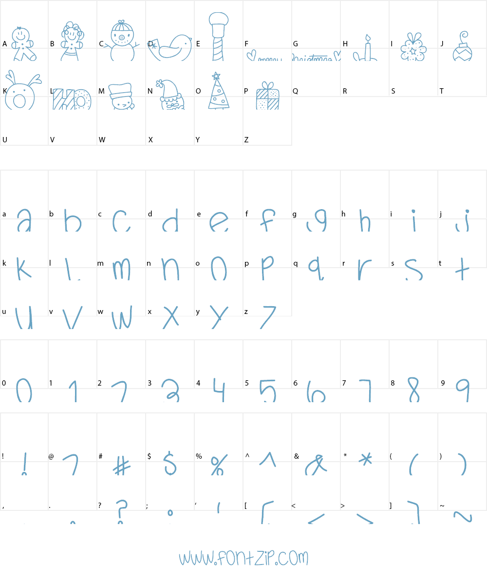 MTF Dear Santa Font Character